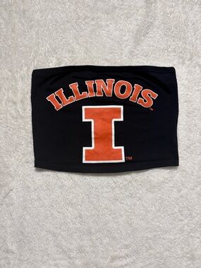 University of Illinois Dark Navy and Orange Tube Top